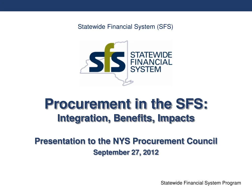 procurement in the sfs integration benefits impacts