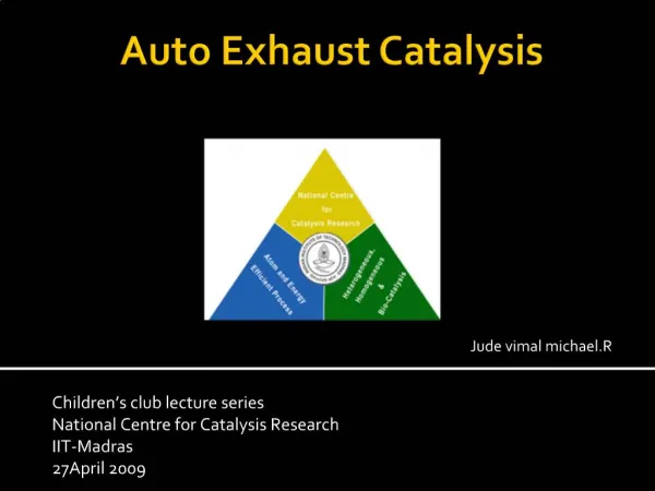 Auto Exhaust Catalysis