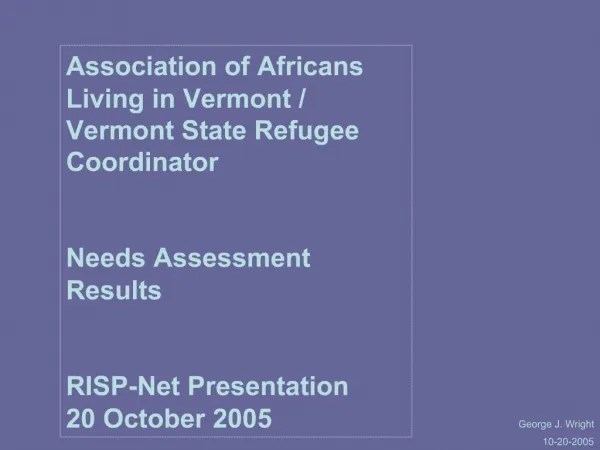 Association of Africans Living in Vermont