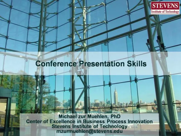 Conference Presentation Skills