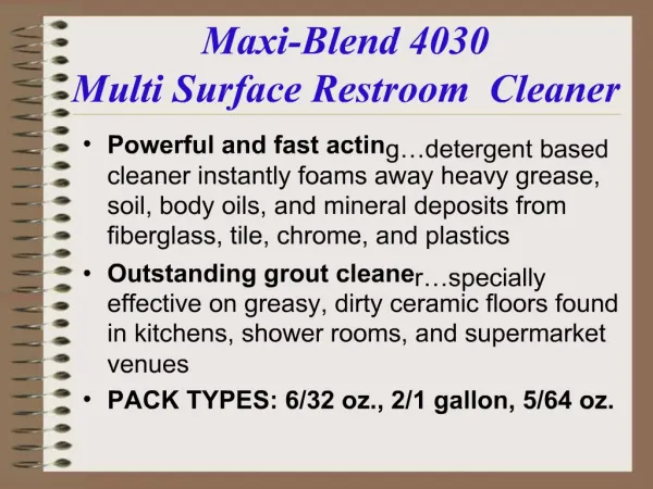 Maxi-Blend 4030 Multi Surface Restroom Cleaner