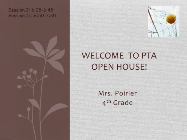 Welcome to PTA Open House!