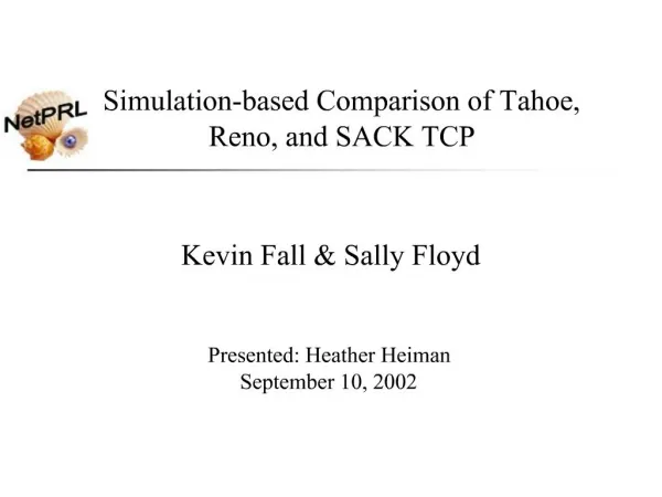 Simulation-based Comparison of Tahoe, Reno, and SACK TCP