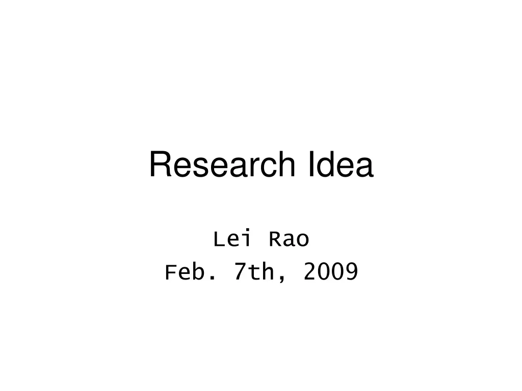 research idea