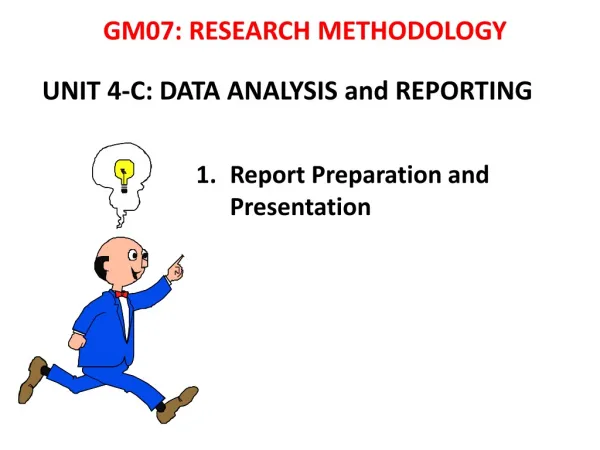UNIT 4-C: DATA ANALYSIS and REPORTING
