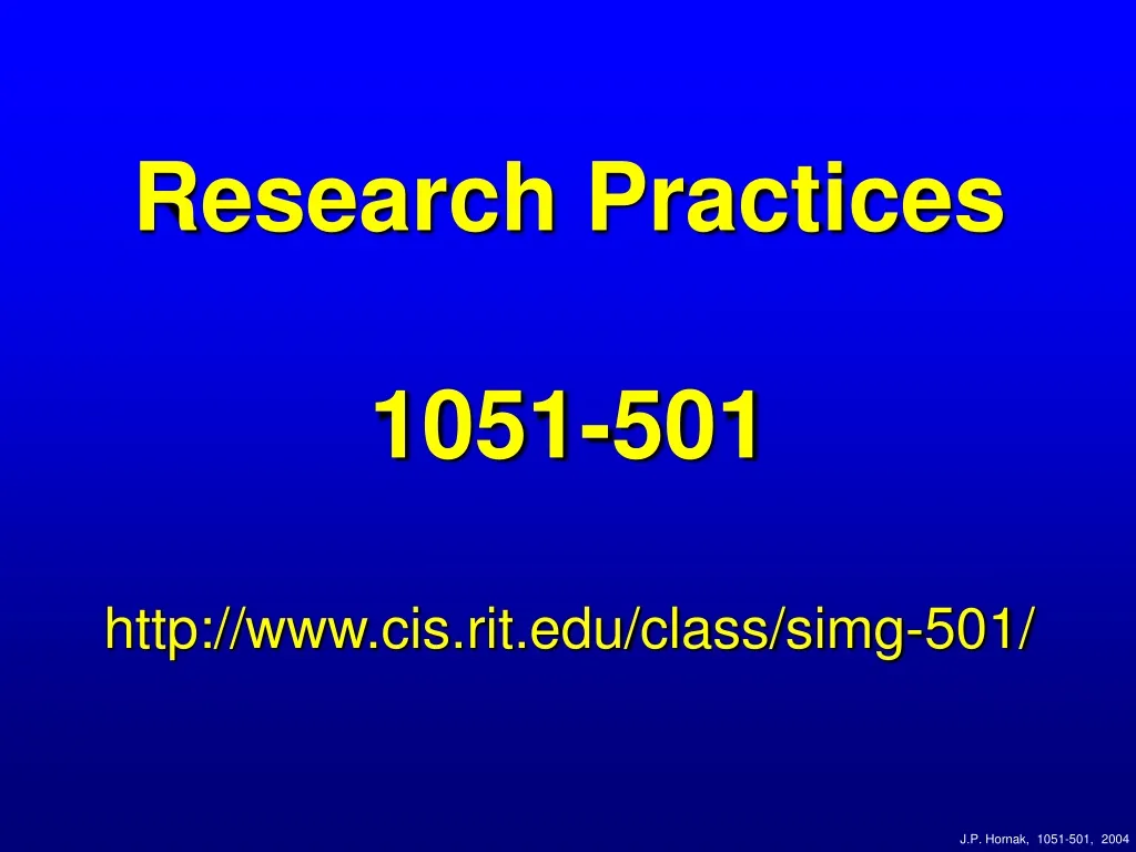 research practices 1051 501 http