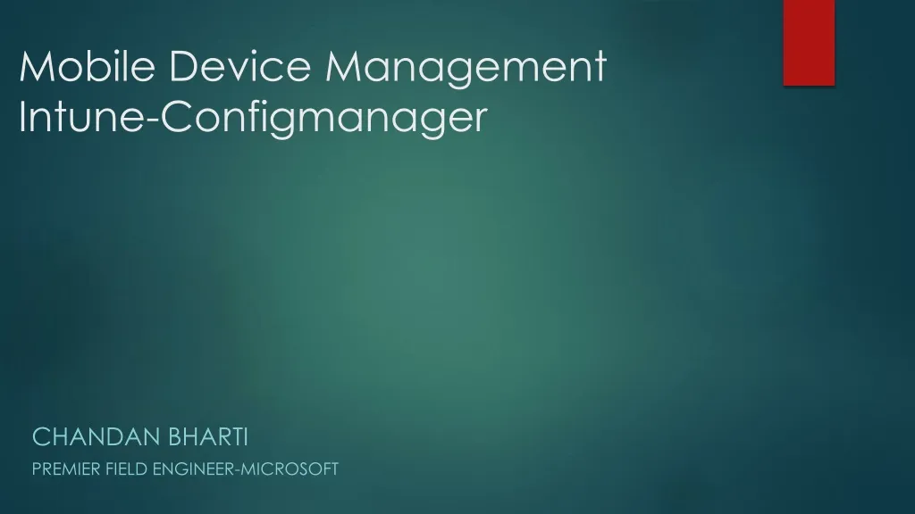mobile device management intune configmanager