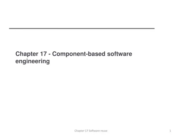 Chapter 17 - Component-based software engineering