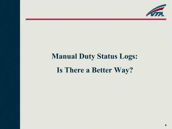 Manual Duty Status Logs: Is There a Better Way