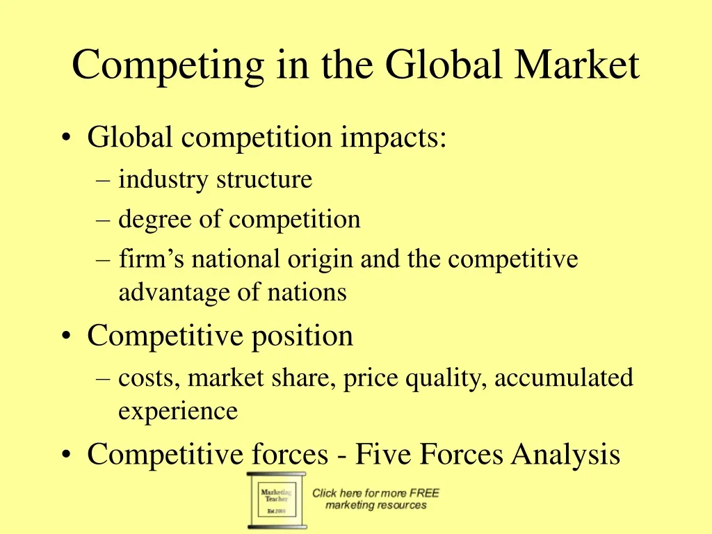 competing in the global market