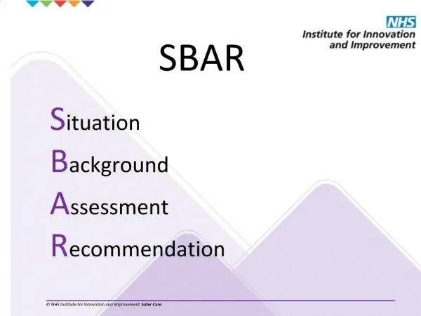 What is SBAR