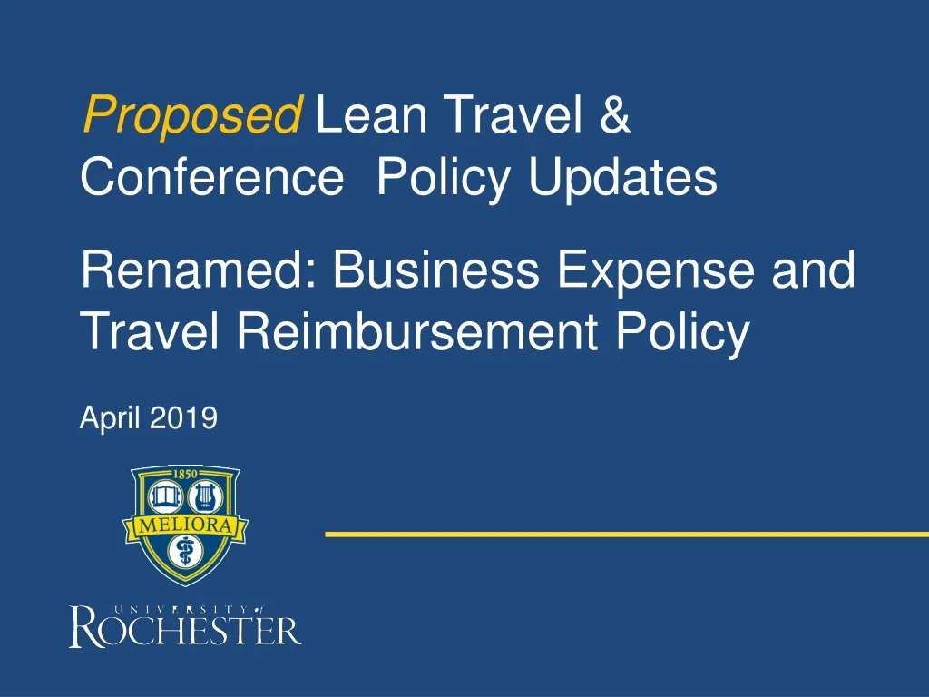 proposed lean travel conference policy updates