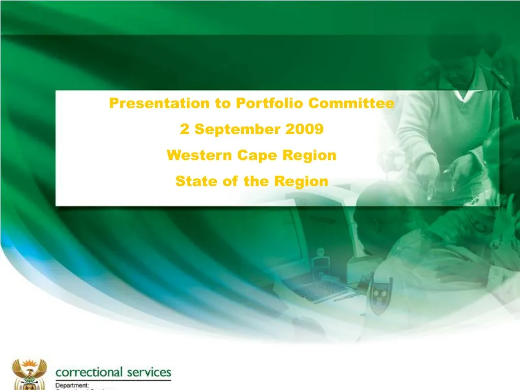 presentation to portfolio committee 2 september