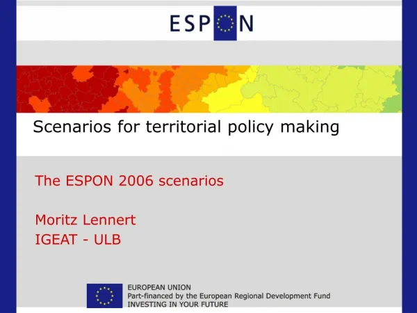 Scenarios for territorial policy making