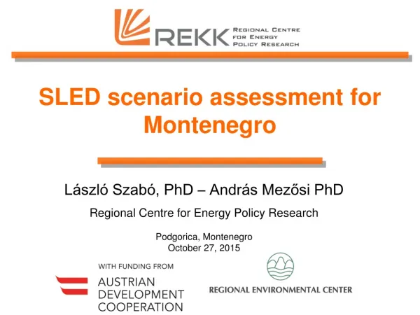 SLED scenario assessment for Montenegro