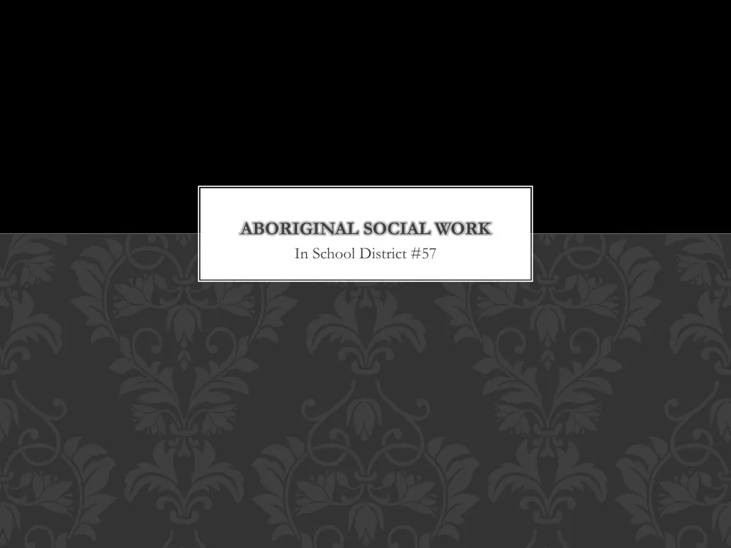 aboriginal social work