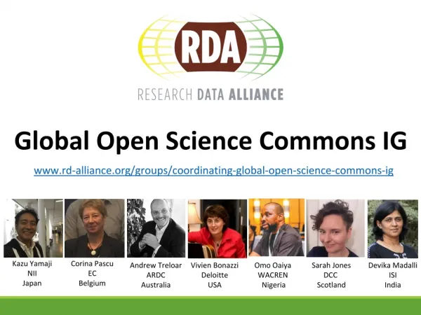 Global Open Science Commons IG