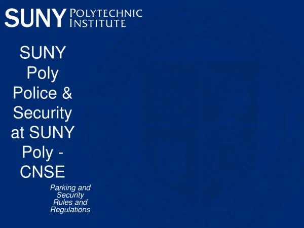 SUNY Poly Police &amp; Security at SUNY Poly - CNSE