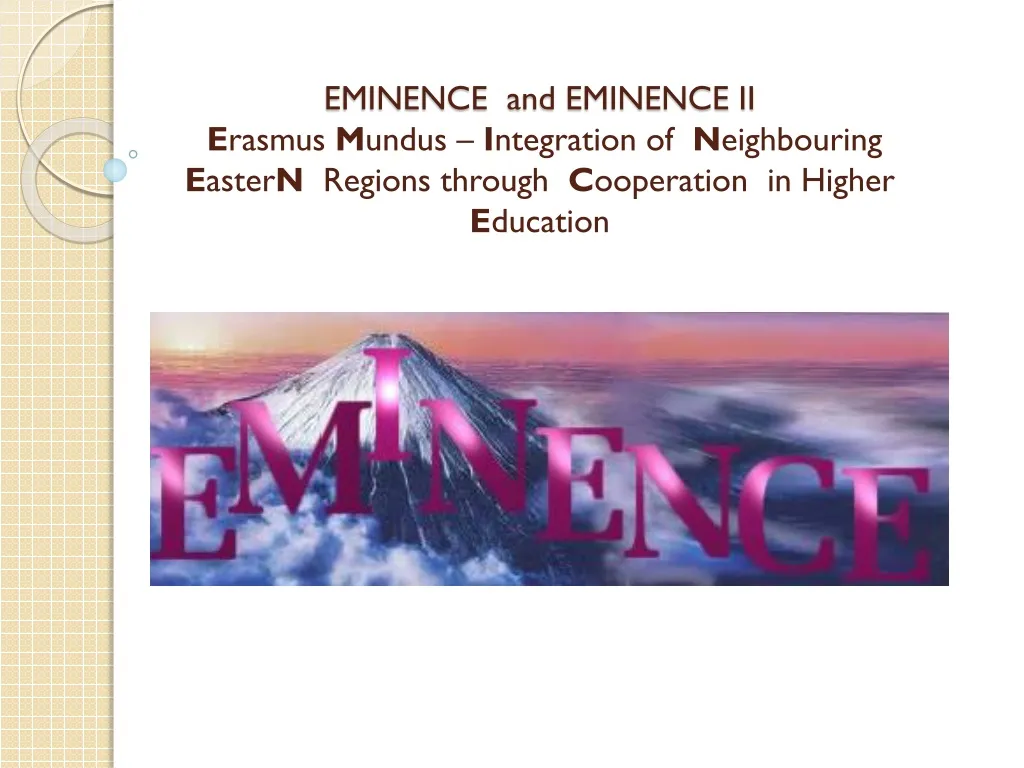 eminence and eminence ii e rasmus m undus