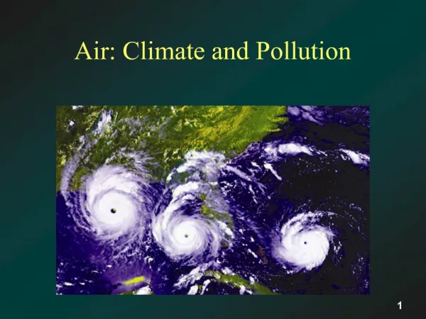 Air: Climate and Pollution