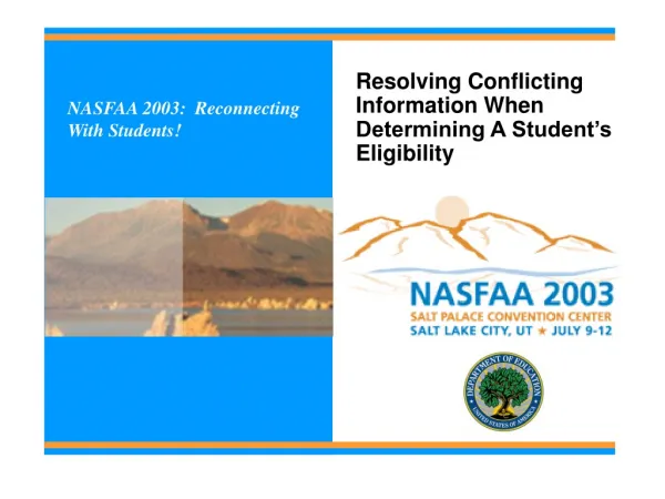 NASFAA 2003: Reconnecting With Students!