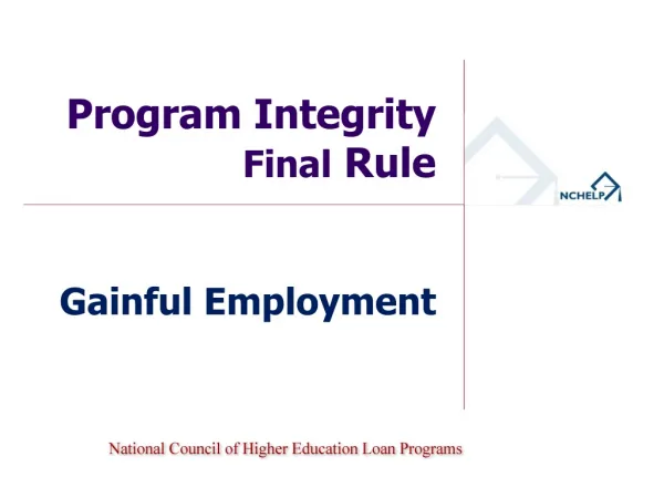 Program Integrity Final Rule
