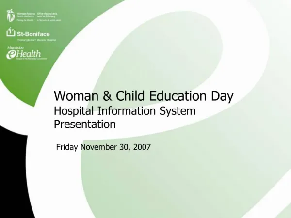 Woman Child Education Day Hospital Information System Presentation