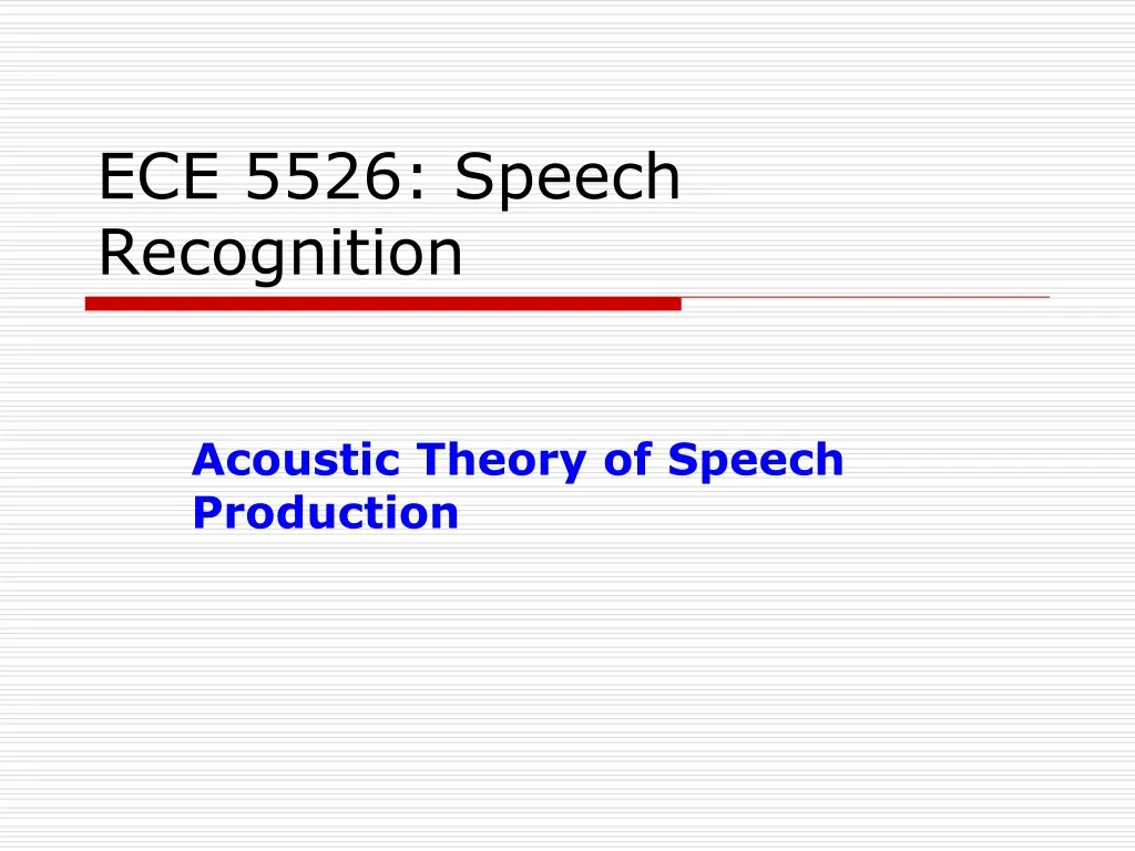 ece 5526 speech recognition