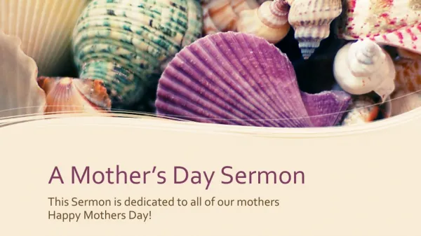 A Mother’s Day Sermon