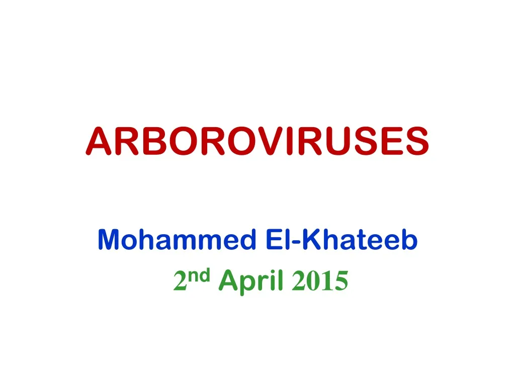 arboroviruses