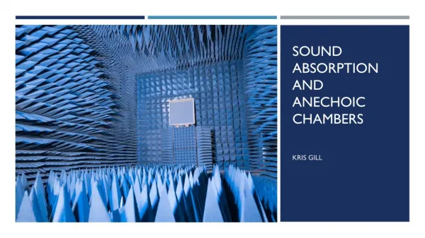 Sound Absorption and Anechoic chambers