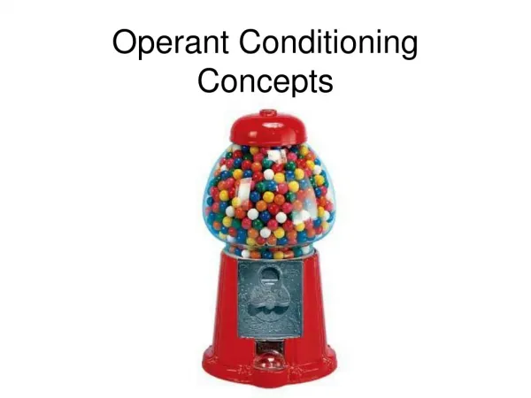 Operant Conditioning Concepts