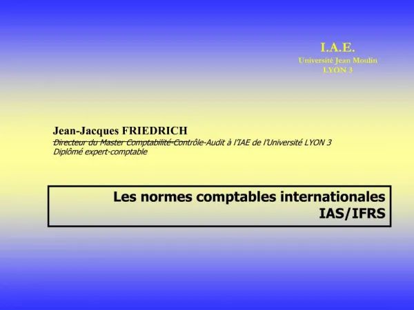I.A.E. Universit Jean Moulin LYON 3