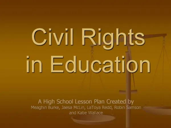 Civil Rights in Education