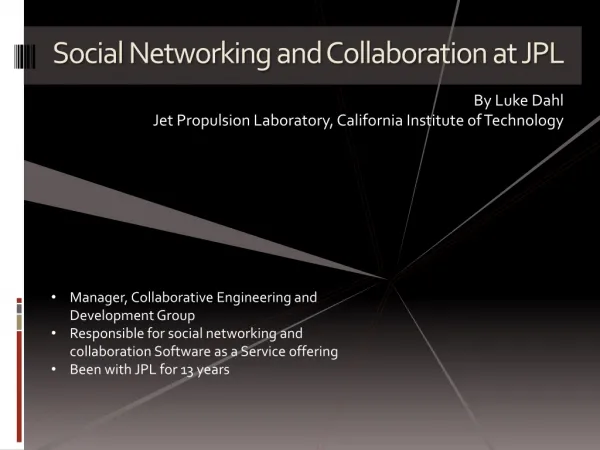 Social Networking and Collaboration at JPL