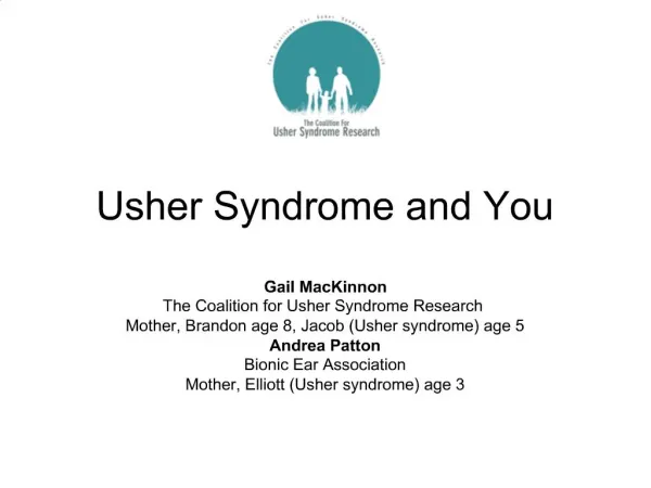 Usher Syndrome and You