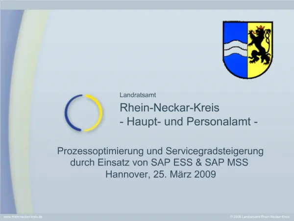 Landratsamt Rhein-Neckar-Kreis - Haupt- und Personalamt -