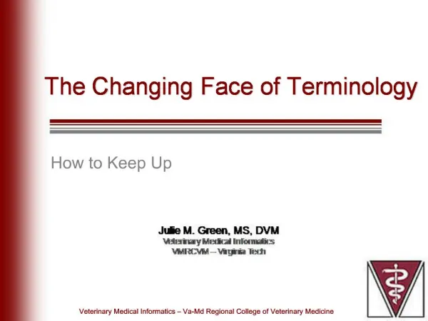 The Changing Face of Terminology