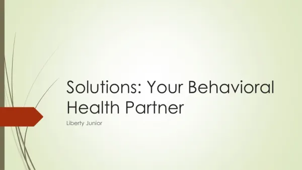 Solutions: Your Behavioral Health Partner