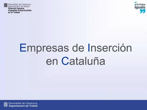 Empresas de Inserci n en Catalu a