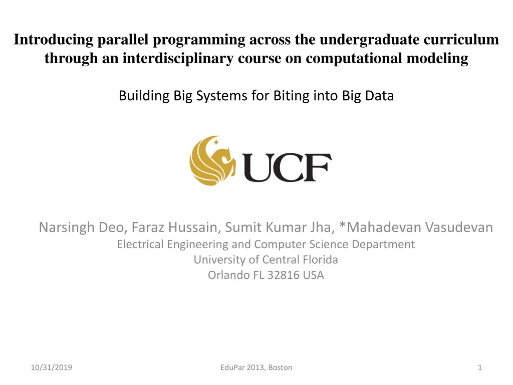 introducing parallel programming across