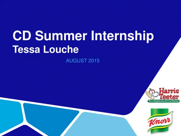 CD Summer Internship Tessa Louche
