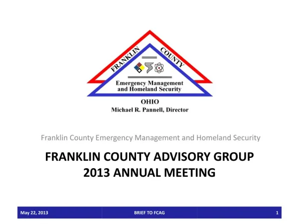 Franklin County ADVISORY GROUP 2013 ANNUAL MEETING
