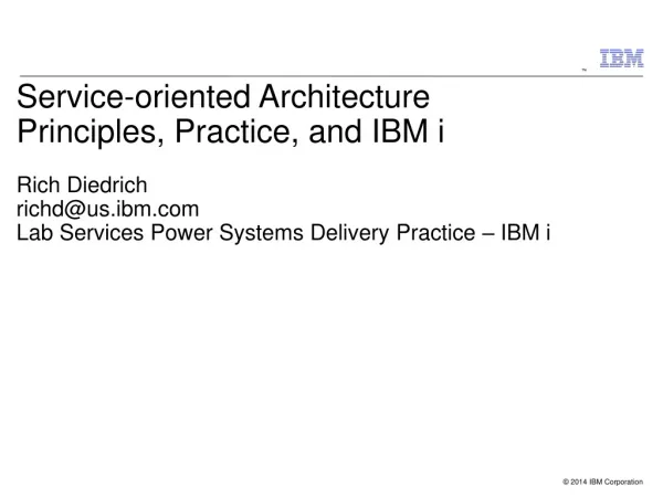 What do I mean by a Service-oriented Architecture?
