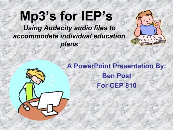 Mp3 s for IEP s