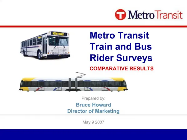 Metro Transit Train and Bus Rider Surveys