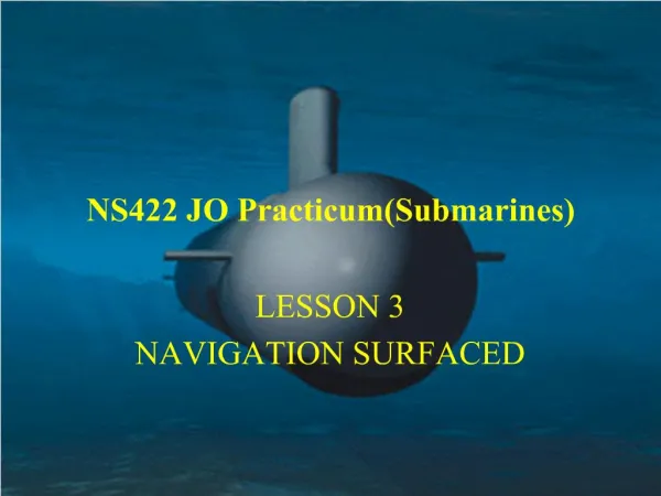 NS422 JO PracticumSubmarines