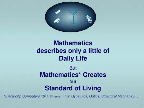 Mathematics describes only a little of Daily Life