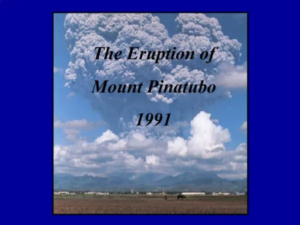 The Eruption of Mount Pinatubo 1991