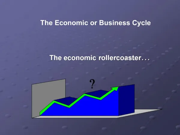 The economic rollercoaster...